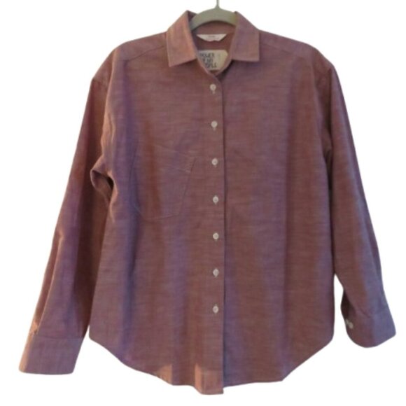 POWER OF MY PEOPLE The Wayward Fit Feeling 100% Cotton Shirt Dusky Red Pink XS - Picture 1 of 14